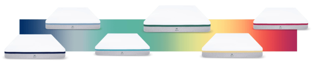 Visual representation of the Helix mattress color match system.