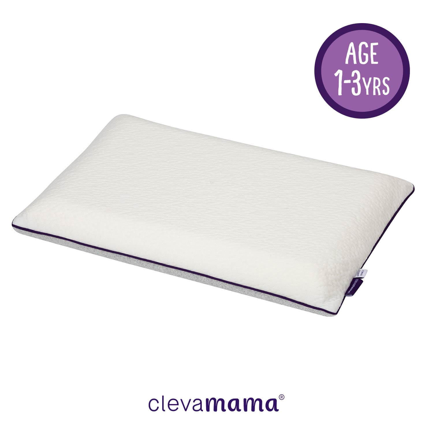 ClevaMama ClevaFoam Toddler Pillow - Breathable Kids Pillow to Prevent Flat Head Syndrome +12 Months