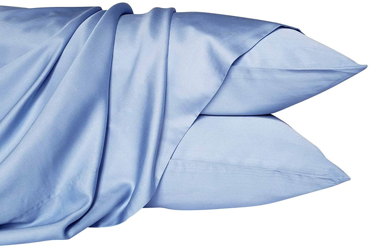 ZENLUSSO Bed Sheet Set Luxury 100% Bamboo Sheets - Hypoallergenic, Deep Pockets, Silky Soft (Blue, Queen)