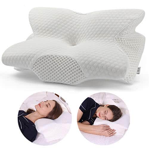 Coisum Back Sleeper Cervical Pillow - Memory Foam Pillow for Neck and Shoulder Pain Relief - Orthopedic Contour Ergonomic Pillow for Neck Support with Breathable Cover