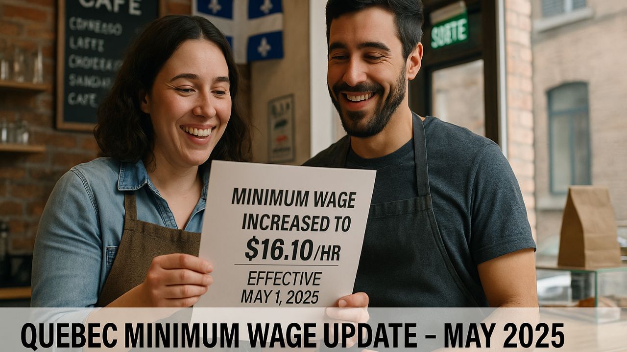 Quebec workers minimum wage increase to $16.10:hour starting May 1, 2025